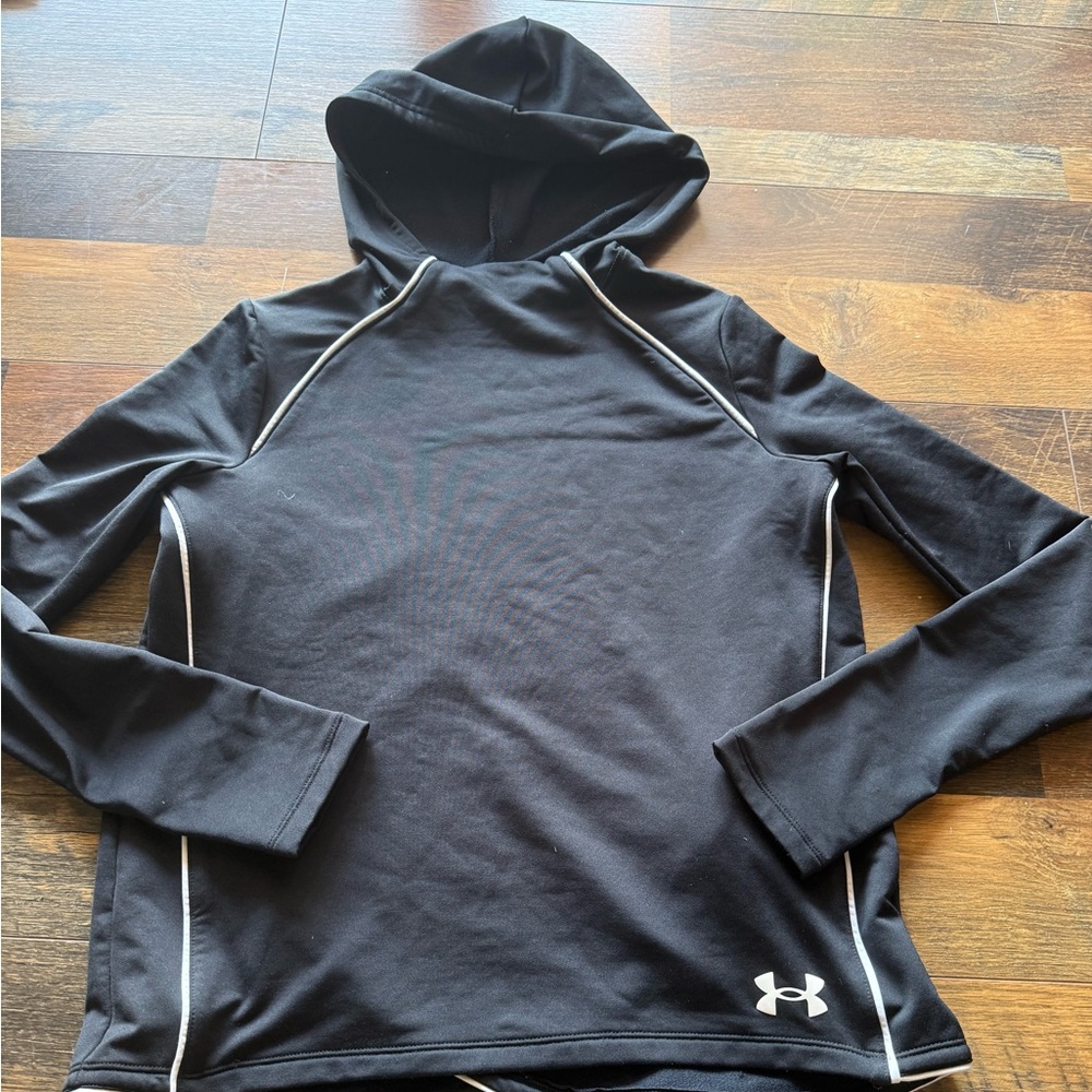 Under Armour Black Hoodie with White Trim